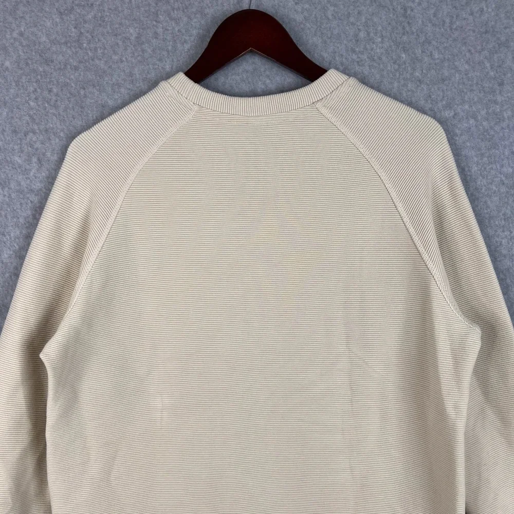 Varley Ivory Manning Ribbed Knit Side Zip Crewneck Sweatshirt Size Small - Picture 5 of 12